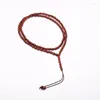 Chaînes Bracelet Bois Naturel Inde Mysore 99 Perles Bois de Rose Véritable