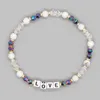 Strand GO2BOHO Crystal Beaded Bracelet Bransoletka z literami miłosnymi dla kobiet - Pulserowie mody Pulseras Fall Winter Jewelry