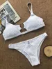 Kobiety stroju kąpielowego Low Lets Mini Thong strój kąpielowy Bandage Dwuczęściowy odzież 2023 Hollow Out bikini kobieta plisowana