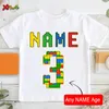 T-shirt Compleanno T-shirt per bambini Camicia da festa Ragazza Immagine personalizzata Abbigliamento Abiti Camicia per bambini Camicia da ragazzo Abbigliamento Abbigliamento per bambini Estate 230606