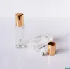 6 ml Mode Vide Carré En Verre Rouleau Bouteille Parfum Rouleau Conteneur DIY Parfum Bouteilles Beauté Brillant À Lèvres Soins Vide Emballage Roll-on Bouteilles