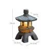 Dekoracje ogrodowe Dekoracja ogrodu Zen Ozdoby Zen Solar Tower Chin Chińska posąg Lampion Słoneczne kamieniem Kamień Pagoda Lantern 230606
