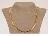 P Classic Cuban Link Chain Necklace Bracelet Set Fine 18k Real Solid Gold Filled Fashion Men Women 039 S Jewelry Accessories Pe1698082