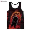 Men's Tank Tops Fashion Summer Baki Hanma Tank Tops Men Sleeveless Spring Summer Harajuku Streetwear Personality 3D Printed Beach Tops Tees 230607