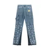 jeans hommes jeans de créateur hommes jeans designer pour femmes et hommes jeans rétro high street éclaboussés d'encre graffiti montage street wear unisexe tendance jeans pantalons taille S-XL