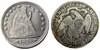 Moeda de 1873 setas P/CC sentada Liberty Quater Dollar banhada a prata cópia