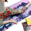 Yoga Blankets Printed Mat Nonslip Fitness Blanket Sweat Absorbent Foldable Portable Pilates Exercise Sports Travel Towel 18363 CM 230606