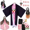 Cosplay Kamado Nezuuko Cosplay kostium anime Demon Slayers Kimono Kimetsu No Yaiba Kamado Nezuko Wig Mundur Hallween Women Kids 230606