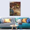 Camille Pissarro Leinwandkunst Pere Melonenschneiden Holz handgemachte impressionistische Landschaftsmalerei Home Decor Modern