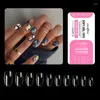 Falska naglar E74C Clear Nail Tips Tryck på Tip Extension Manicure Tool