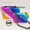 Kurt Geiger Rainbow Hobo Bag Womens axelhandväskor Designer Högkvalitativa väskor Plånböcker äkta läder Famous Clutch Tote Crossbody Chains Trunk Bags 5/28