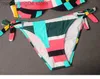 Женские купальные костюмы Женщины цветовые блок монокини сексуально два купальника отжимания купальники купание купание костюм для купания. Новая одежда 2021 T230607
