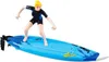 Elektriska RC -båtar RC High Speed ​​Surfboard 30 km H Fjärrkontroll Båt 2.4G Extrem Surfing Figure Fun Speedboat Water Toy Colara Character Style 230607