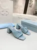 Fashion Designer Sequin Pointed Toe Slides 3 Cm Square Low Heels Students Half Slippers Summer Casual Beach Women Sandals Outdoor Mules