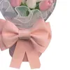 Fleurs décoratives DIY Bouquet De Tulipes Avec Arc Pour Petite Amie Artisanat Exquis Bouquets Artificiels Faux Décoration De Mariage