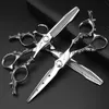 Verktyg 6 tum hårskjuvfrisör SCISSORHAIRDRESSER SCISSORS HÅRSCISSORS SET Professionella hårverktyg Salong 440C tunnare sax