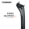 Cykelstammar Toseek Carbon Seat Post 27.230.831.6mm Matt Svart Mtbroad Bike Seat Post Längd 400mm Sätesrör Cykeldelar 230606