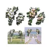 Fleurs décoratives arc de mariage artificiel ensemble soie pivoine fleur Swag élégant réaliste réaliste polyvalent à la main guirlandes couronne florale