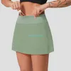 Lu Yoga veckade tennis kjol Kvinnor Gymkläder Sport Shorts Kvinnlig Fitness Dance Yoga Underwear Beach Biker Golf kjolar