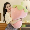 Simulazione di frutta Fragola Rosa Peluche Cuscino da tiro Bambola grande Letto super morbido Cuscino per dormire Decorazione regalo 65 cm