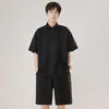Ensemble de survêtements pour hommes 2023 Summer Teen Student Loose Casual Sports Simple Solid Color Wear