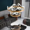 Lampy wiszące żyrandole Led Ginkgo Snow Mountain Nowoczesne minimalistyczne jadalnia mieszkalna sypialnia chińska herbata