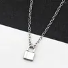 Chains Handmade Cool PadLock Pendant Necklace For Women Men Streetwear Punk Silver Color Necklaces Gothic Choker Party Jewelry Gift