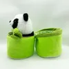 Brinquedos de pelúcia de panda de bambu de 25 cm com pacote de armazenamento de bambu Brinquedos de pelúcia macios presentes para crianças