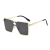 Luxury designer Sunglasses For men and Women Fashion Model Special UV 400 Protection Metal Square Gold Frame Outdoor Brand Design Alloy Top Cyclone Sunglasses