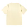 Yaz Trendi Yeni Sıradan T-Shirt Gradyan Renkli Mektup Baskı Yüksek Kaliteli Çift İplik Pamuk Kısa Kollu Gevşek Klasik Lüks Lüks Üst Düzey Moda Kısa Kol S-XL