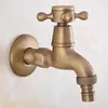 Bathroom Sink Faucets Antique Brass Wall Mount Single Cross Handle Washing Machine Faucet /Garden Water Tap / Laundry Taps Mav322