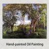 Canvas Artwork Landscape med barnvagnar Camille Pissarro målning handgjorda impressionistiska landskapskonst för matsal
