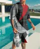 Survêtements pour hommes Costume d'été pour hommes Mode décontractée T-shirt imprimé Shorts de luxe Hommes O-cou 2 pièces Taille asiatique XXS-6XL Survêtement