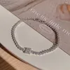 Link Bracelets Tennis Chain For Women Fashion Small Cubic Zircon Crystal Silver Color Bracelet Wedding Party Friends Gift Jewelry