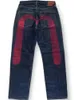 Jeans pour hommes Vintage Jeans imprimés lavés pour hommes Jeans à jambes larges High Street Vêtements pour hommes Style Y2K Pantalon en coton ample Streetwear 230607