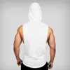 Mannen Tank Tops Gym Kleding Heren Bodybuilding Hooded Tank Top Katoen Mouwloos Vest Sweatshirt Fitness Workout Sportkleding Tops Mannelijk 230607