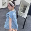 Girl's Dresses Summer Girls Country Style Embroidery Doll Collar Flying Sleeves Mini Cute Dress Party Princess Charm Vestidos R230607