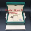 Custodia regalo per scatola orologio verde scuro di qualità per orologi Rolex, cartellini e carte libretto in scatole per orologi svizzeri inglesi252r