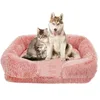 Canetas Cawayi Kennel Dog Pet Beds Casas Coral Fleece Winter Soft Cat Pet Sofá para Grandes Médios Cães Pequenos Removíveis Tapetes de Cão Laváveis