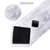 Gravatas DiBanGu Designer Branco Cinzento Laço Mens Hanky Abotoaduras Set Gravatas De Seda Para Homens Festa De Casamento Gravata De Negócios 230605