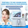 Nouveau Portable 2023 Diode Laser épilation permanente rajeunissement de la peau Machine trois longueurs d'onde 808nm 755nm 1064nm