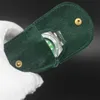 Topp Luxury Green Papers Presentklockor Boxar Läder Bag Card för Rolex Watch Box254T