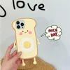 DHL grátis por atacado 3D Egg Bread Toast Silicone Phone Case For iPhone 14 Pro Max 11 12 13 Pro Max Cute Cartoon Shockproof Soft Back Cover