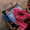 Table Napkin Cotton Linen Wine Glass Towel Kitchen Placemat Background Cloth Restaurant Mat