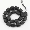 Crystal Approx 20pcs/strand Natural Black Tourmaline Stone Cylinder Nugget Spacer Beads For DIY Bracelet Necklace Jewelry Making