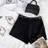 Ensemble t-shirt et short de créateur pour femmes 23 printemps/été haut avec lettres de lapin brodées avec autocollants, pantalon large à nœud papillon clouté FAGM