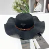 Women Designer Ruffled Straw Hat Fashion dzianin czapka dla mężczyzn Kobieta szeroka rdzeń czapki letnie wiadra na zewnątrz czapki plażowe 8 styl 06279h