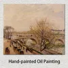 Arte em tela de paisagem impressionista pintada à mão O Sena em Paris Pont Royal Camille Pissarro Pintura Moderna Decoração de restaurante