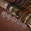 Pendentif Colliers Rétro Cercle Six Mots Bouddha Mantra Potins Yin Yang Collier Chanceux Pour Hommes Garçon Amulette Bijoux Cristal