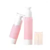 Garrafas de armazenamento recarregáveis AS Pink Airless Pump15ml 30ml 50ml 100ml Loção Spray Plástico Vácuo Essência Cosmética Embalagem 10pcs